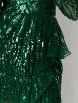 Thumbnail for your product : ZUHAIR MURAD Draped Sequin-Embellished Dress