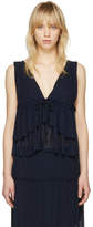 Thumbnail for your product : See by Chloe Navy V-Neck Tank Top