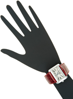 Thumbnail for your product : Cartier Tank Divan Stainless Steel & Red Crocodile Leather Watch, 38mm