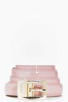 Thumbnail for your product : boohoo Bethany Patent Skinny Belt