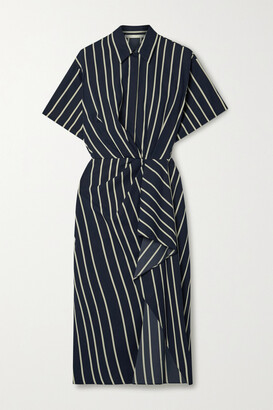 Jason Wu Collection Draped Striped Twill Dress