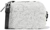 Thumbnail for your product : Sandro Aida Leather-trimmed Shearling Shoulder Bag