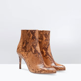 Thumbnail for your product : Zara 29489 High Heeled Printed Leather Bootie