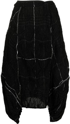 Renli Su Anemone crinkled-effect cotton skirt