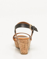 Thumbnail for your product : Le Château Faux Leather Double Band Wedge