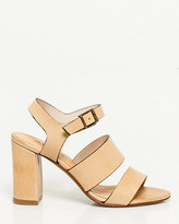 Thumbnail for your product : Le Château Italian Made Leather Block Heel Sandal