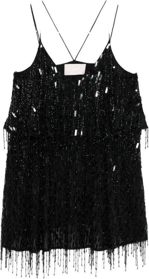 Circus Hotel Beaded Fringed Dress