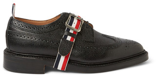Thom Browne Strap-Front Pebbled Leather Brogues