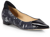 Thumbnail for your product : Reed Krakoff Academy Snake-Print Leather Ballet Flats