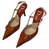 Thumbnail for your product : Christian Dior Orange Leather Heels