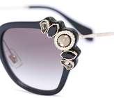 Thumbnail for your product : Miu Miu Eyewear Runway stone-embellished sunglasses