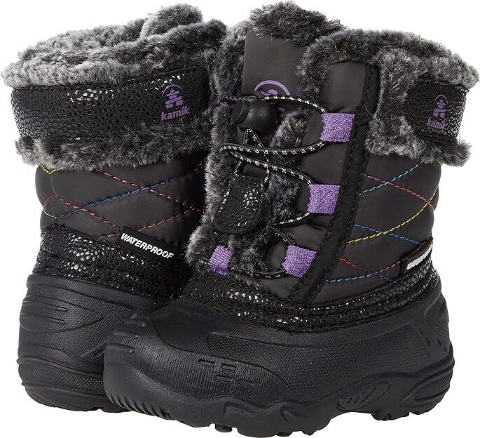 Kamik Kids Star 2T (Toddler) Girl's Shoes Charcoal/Orchid : 9 Toddler M, Synthetic/Leather