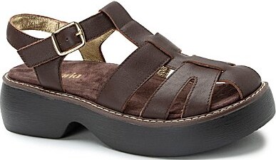 Alegria Ingrid Leather Platform Fisherman Sandals