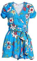 Thumbnail for your product : Lush Floral Print Tie Waist Romper