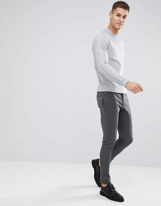Ted Baker Sweat With Sleeve Detail In Gray