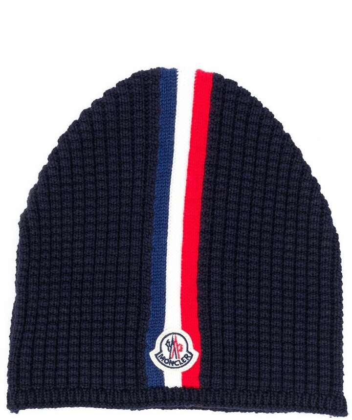 moncler striped beanie