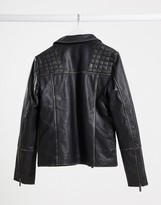 Thumbnail for your product : Bolongaro Trevor rasping biker leather jacket