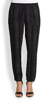 Thumbnail for your product : Joie Theron Silk Reptile-Print Pants