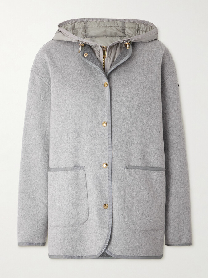 Moncler Reposse Convertible Wool And Cashmere-blend Jacket - Gray