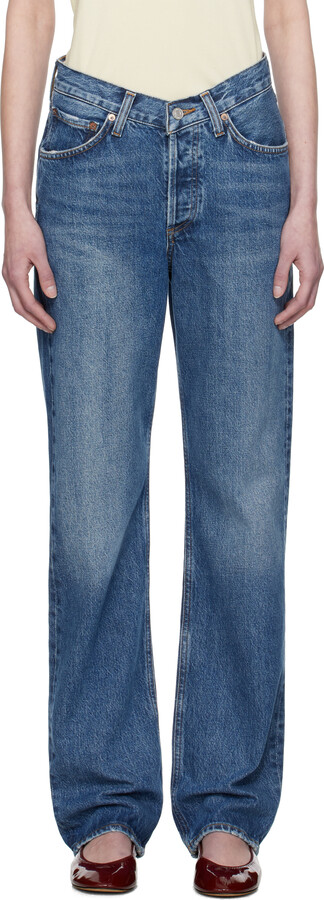 AGOLDE Blue V-Waist Kelly Jeans
