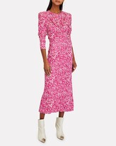 Thumbnail for your product : Isabel Marant Linario Ruched Crepe Midi Dress