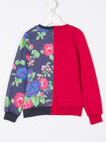 Thumbnail for your product : MSGM Kids color block sweatshirt