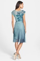 Thumbnail for your product : Komarov Belted Print Chiffon & Charmeuse Dress