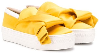 No21 Kids TEEN knotted slip-on sneakers