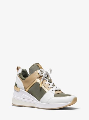 MICHAEL Michael Kors Georgie Canvas and Leather Trainer - ShopStyle Sneakers  & Athletic Shoes