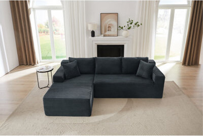 Latitude Run L-Shaped Cloud Sectional Sofa With Deep SeatNo Assembly RequiredModular Couches Sleeper For Living RoomBedroomApartment