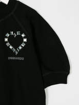 Thumbnail for your product : DSQUARED2 Kids studded heart sweatshirt