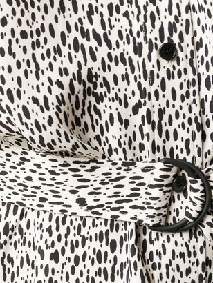 Kenzo Leopard Print Belted Shirt Dress