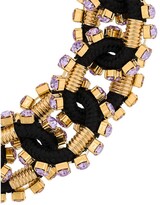Thumbnail for your product : DSQUARED2 Crystalized Cable Black Gold Necklace