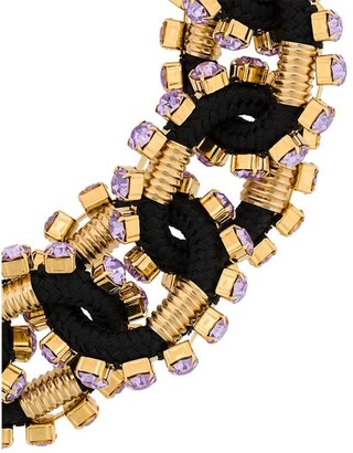 DSQUARED2 Crystalized Cable Black Gold Necklace
