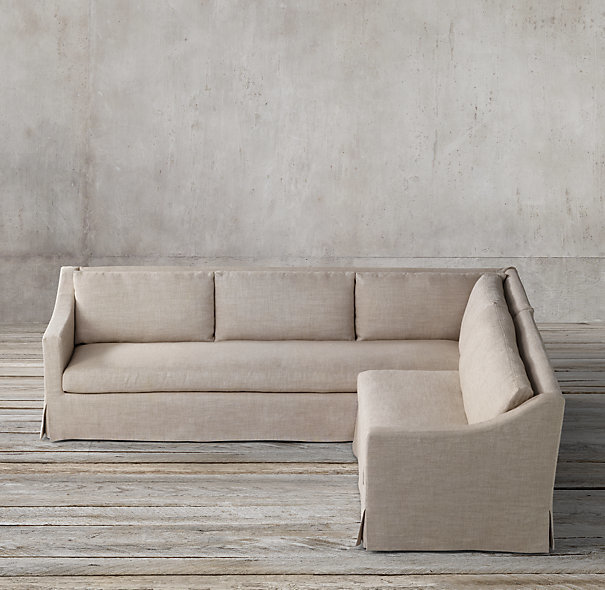 Restoration Hardware The Petite Belgian Classic Slope Arm Preconfigured