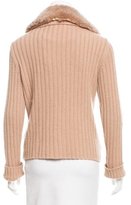 Thumbnail for your product : Magaschoni Fur-Trimmed Cashmere Cardigan