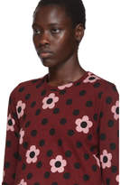 Thumbnail for your product : Comme des Garcons Girl Girl Burgundy Floral Polka Dot Long Sleeve T-Shirt