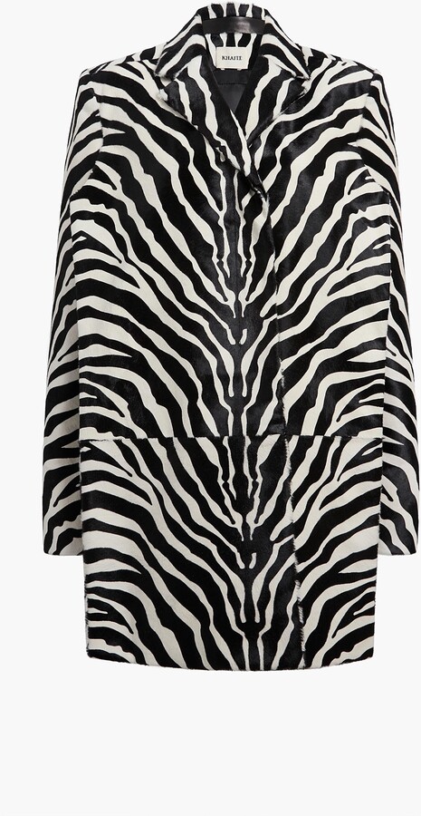 Lorel Coat in Zebra Print Haircalf