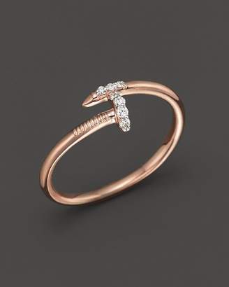 KC Designs Diamond Nail Ring in 14K Rose Gold, .06 ct. t.w.