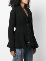 Thumbnail for your product : Alexander McQueen Exploded rib-knit cardigan