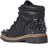 Thumbnail for your product : Sam Edelman Studded Quilted Leather-paneled Shell Ankle Boots