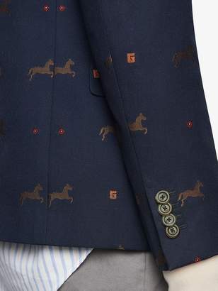 Gucci Cambridge horse pattern gabardine jacket