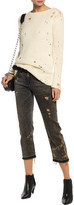 Thumbnail for your product : R 13 Distressed Knitted Sweater