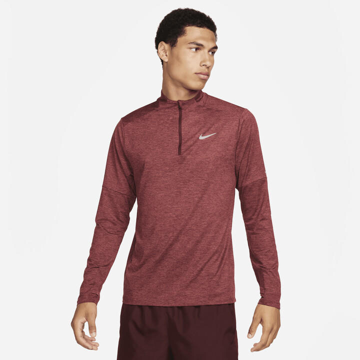 Nike Men's Element Dri-FIT 1/2-Zip Running Top in Red - ShopStyle Shirts