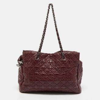Pre-owned Venice Patent Leather Crossbody Bag In Burgundy