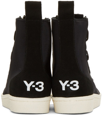 Y-3 Black Pro Zip High-Top Sneakers