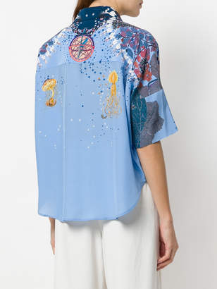 Etro floral star print shirt