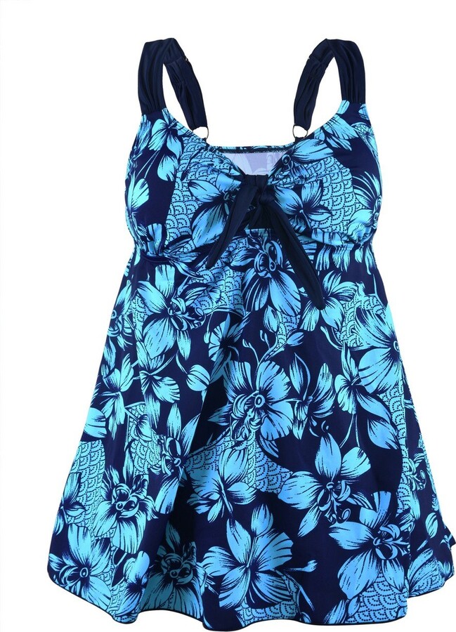 Rocorose Women's PlusSize Retro Floral Two Piece Pin up Swimsuits with