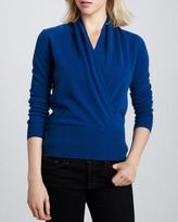 Thumbnail for your product : Neiman Marcus Faux-Wrap Cashmere Sweater
