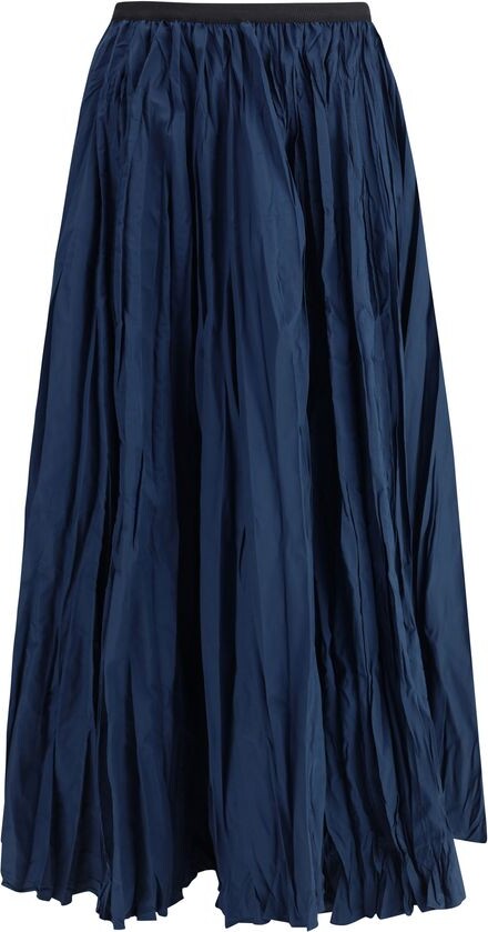 Sara Roka Blue Polyester Midi Women's Skirt